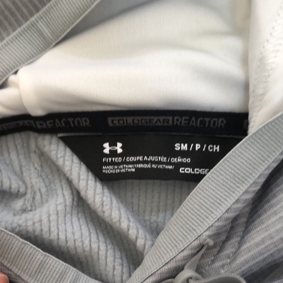 Under Armor White and Gray Hoodie Size Small - Picture 4 of 7